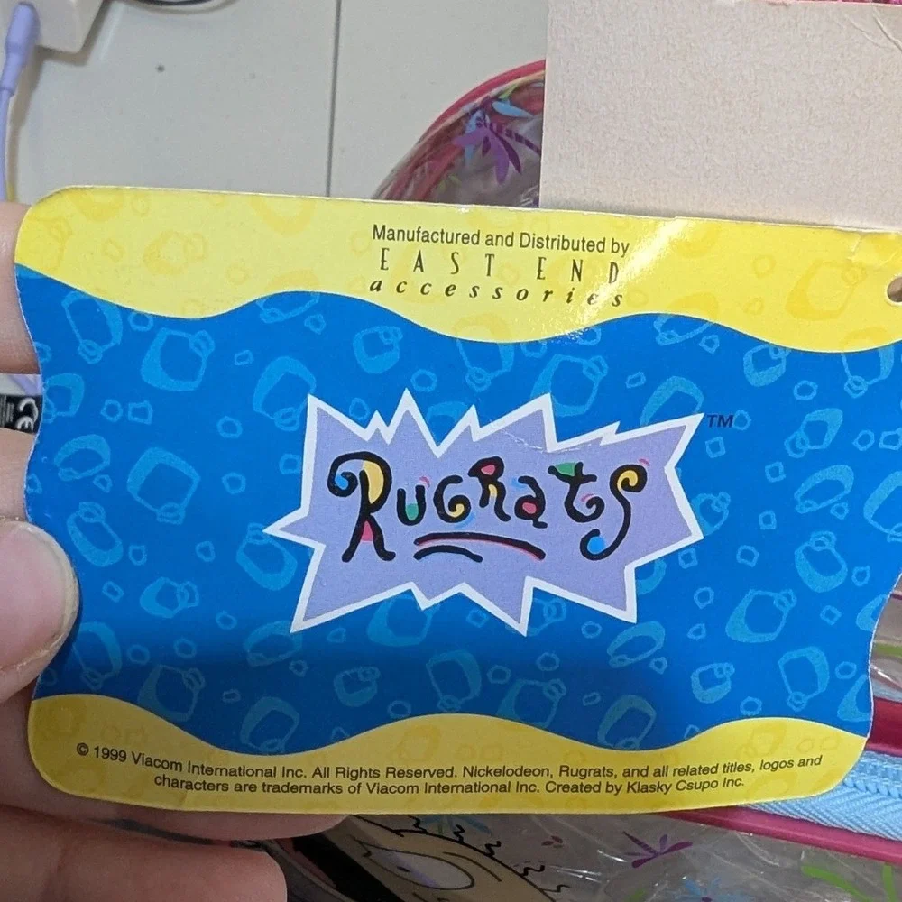 Rugrats Mini Backpack Kids‎ One Size Pink Clear New NWT Vintage 1999 Nickelodeon